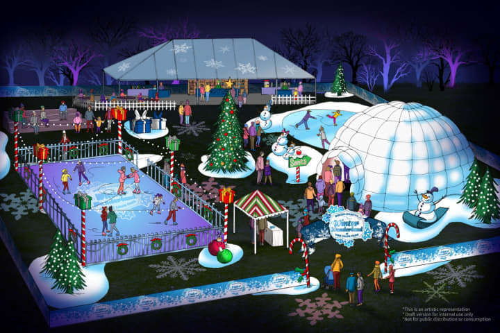 A rendering of the Winter Wonderland coming to Van Saun County Park this month.