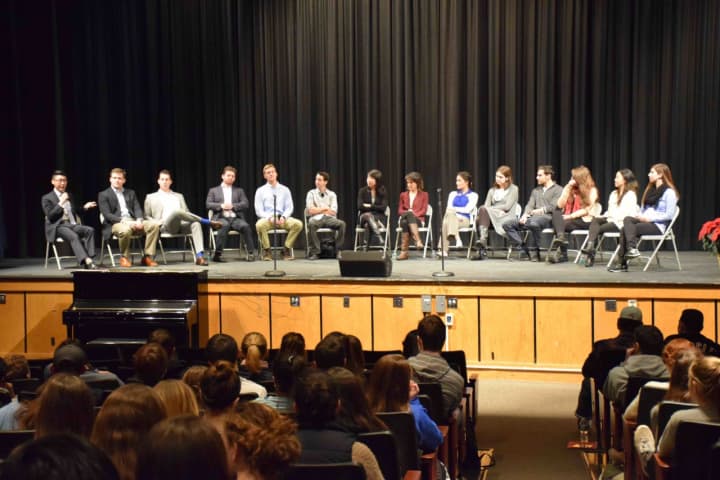 Several Briarcliff High School graduates returned to give career advice to current students. 