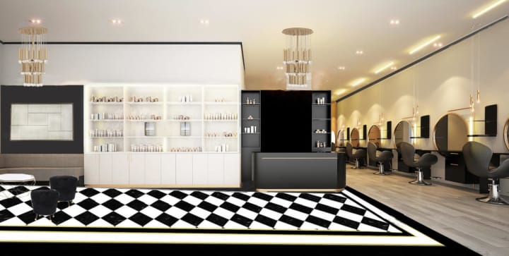 A rendering of the new Hudson Blvd. Group salon on Chase Road in Scarsdale.