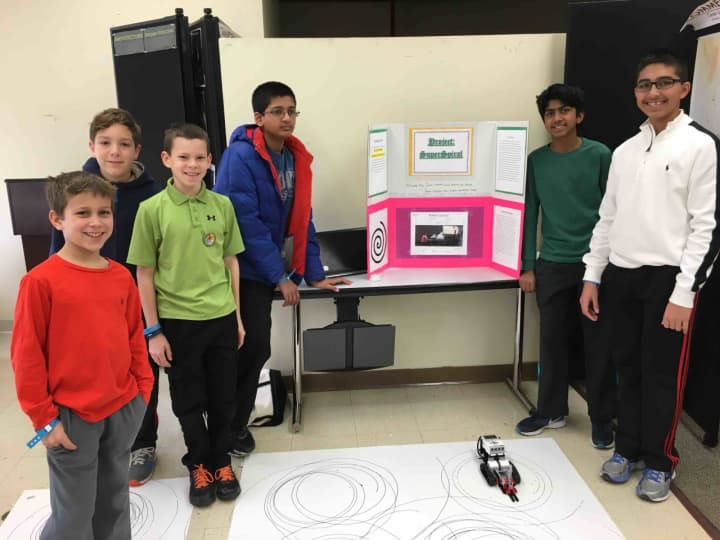 Briarcliff Middle School students recently placed fist during the Westchester Engineering Expo at White Plains High School.
