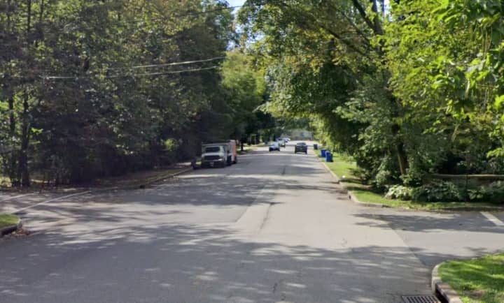 The driver said she was headed south on Broad Avenue at the intersection of Meadowbrook Road in Englewood when she &quot;heard a thud,&quot; police said.