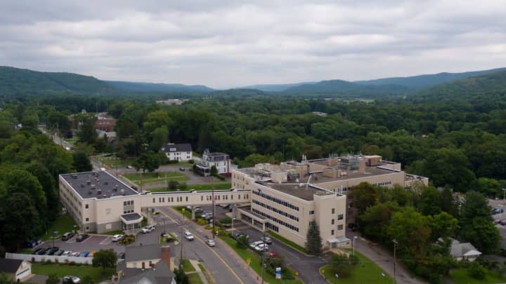 Aerial view of Bon Secours Community Hospital.