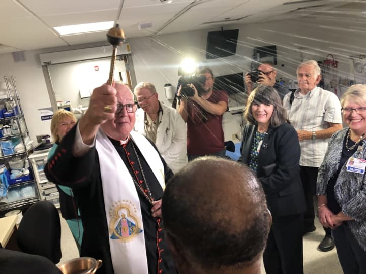 His Eminence Timothy Cardinal Dolan, Archbishop of New York, led the dedication and blessing of the new temporary Emergency Department at Bon Secours Community Hospital.