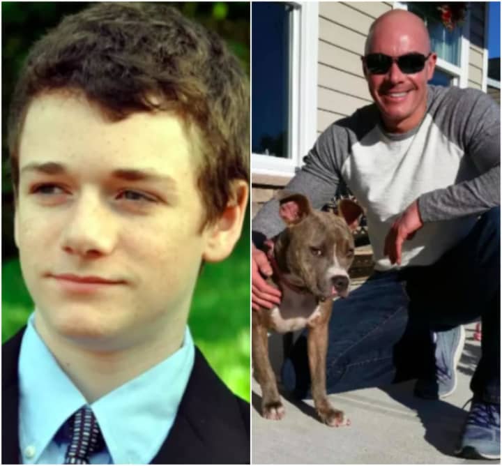 The organs of Jack Farrell, left, helped others live on. Paramus Police Officer Glenn Pagano, right, saved Cali from a severe cruelty investigation.