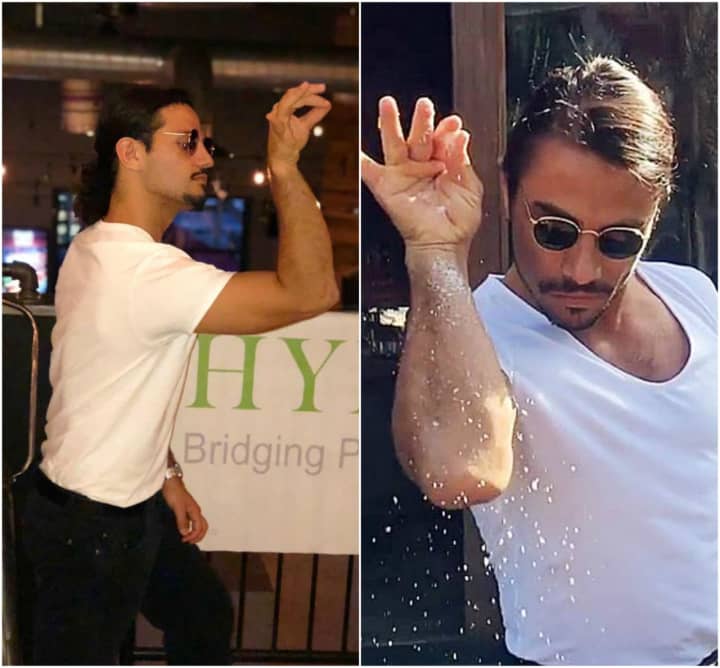 Will Esposito of New Milford as Salt Bae.