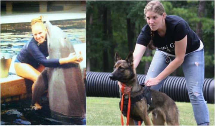 Former dolphin and sea animal trainer Kristen Tedesco&#x27;s Allendale facility is the first in the United States for Unleashed Potential K9 Academy.