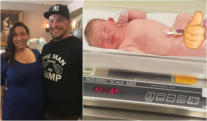 Austin Joseph Hecht was born May 9 at 11 pounds and 3 ounces to Jamie and Joseph Hecht of Ridgefield Park.