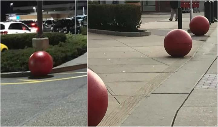 Left: A Target ball got loose in the store&#x27;s Paramus lot, causing more $3,000 worth of damage to one mom&#x27;s SUV, ABC7 reports.