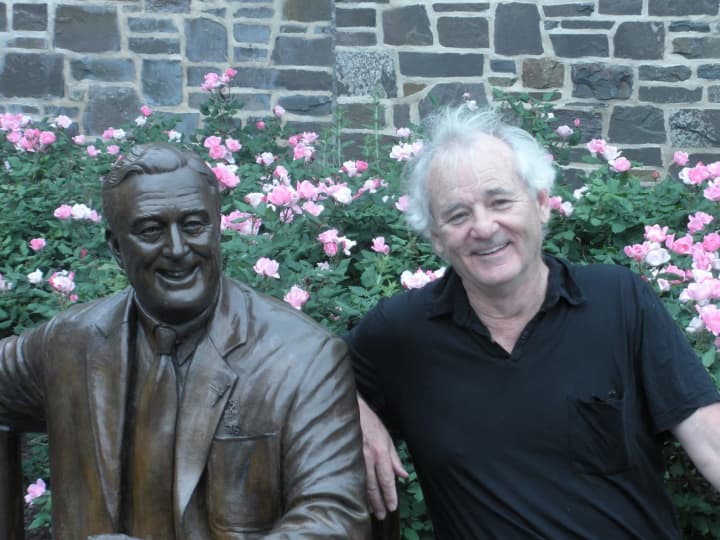 Bill Murray sits with FDR, who he played in &quot;Hyde Park on Hudson&quot; in 2012.