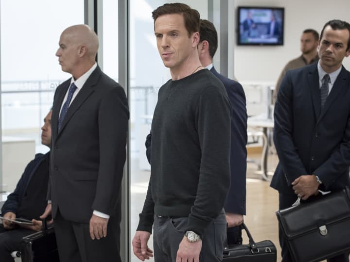 Damian Lewis of &quot;Billions,&quot; recently filmed some scenes for series at Yonkers City Hall. The show is reportedly filming a crash scene on Monday.