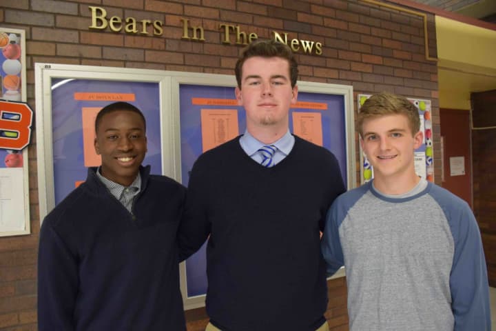 Briarcliff High School basketball players Josiah Cobbs, Sean Crowley and Jack Reish earned All-State recognition for the 2015-16 season.