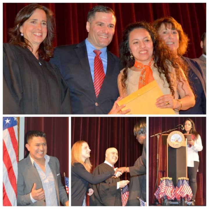 Dutchess County Executive Marc Molinaro was on hand Friday to congratulate dozens of Dutchess County residents on becoming citizens of the United States.