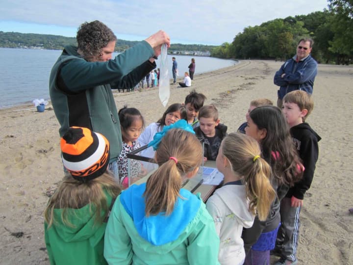 First-grade Croton-Harmon students recently took trips to Croton Point Park to become acquainted with the properties of the Hudson River.