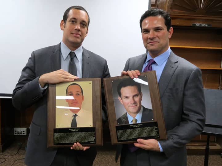 Jason Newman and Jonathan Henes were formally inducted into the school&#x27;s Hall of Distinguished Graduates last month.