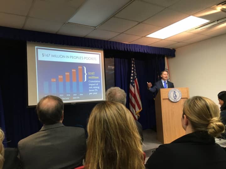 Westchester County Executive Rob Astorino introducing the proposed 2016 budget. 