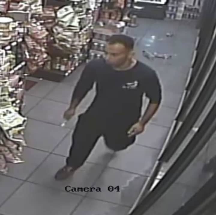 Authorities are asking the public for help locating a man accused of robbing a gas station on Long Island.