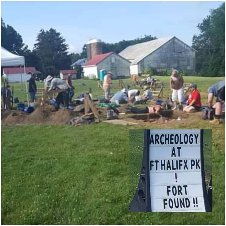 Fort Halifax archeological dig.