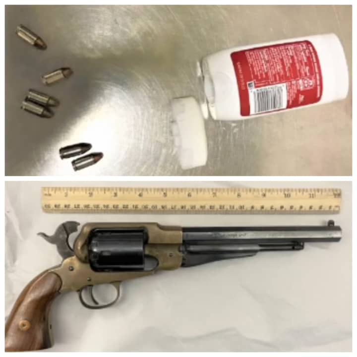 Items caught at airport security bin New Jersey.