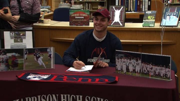 Zach Evans, a three-sport athlete, will continue his athletic career in football for the University of Pennsylvania.