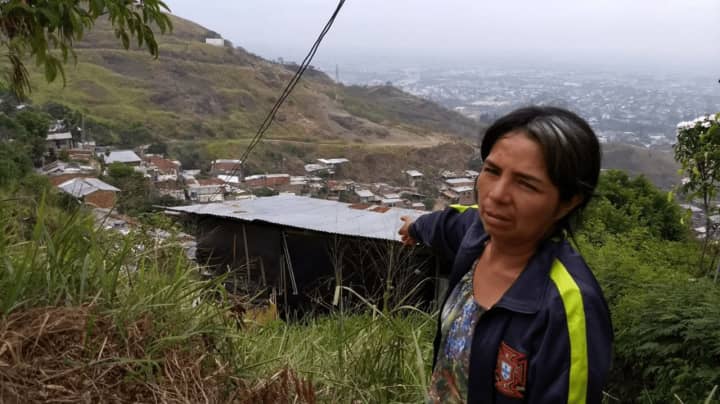 Roof4Roof of Carlstadt aided this woman and hundreds of other people in Colombia.