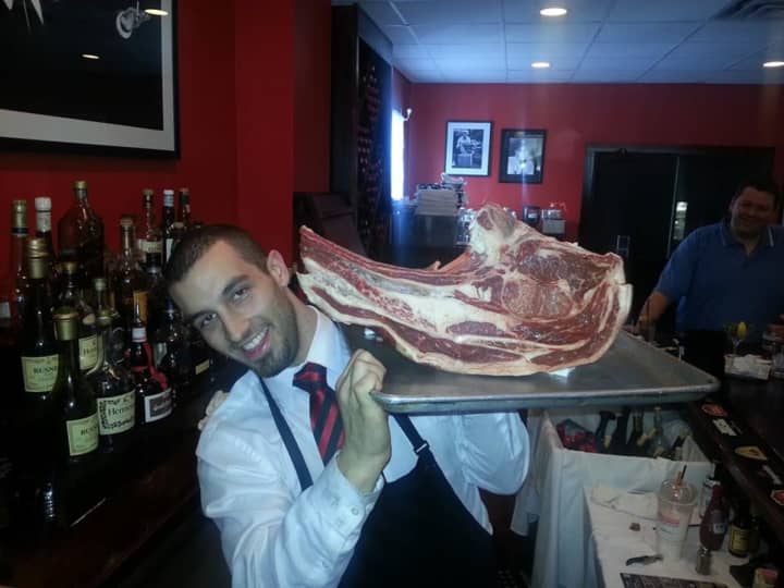 Eat your heart out, Fred Flintstone! A caveman size portion of tomahawk steak, aka ribeye loin, is destined for some lucky diner&#x27;s plate at The Chophouse Grille in Mahopac.