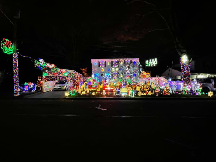 Christmas Light Display at 8A 5th St. in Ronkonkoma