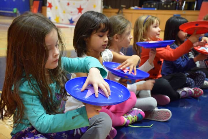 Todd Elementary School students in Briarcliff Manor enjoyed trying their hand at a number of circus tricks with the help of National Circus Project representatives.