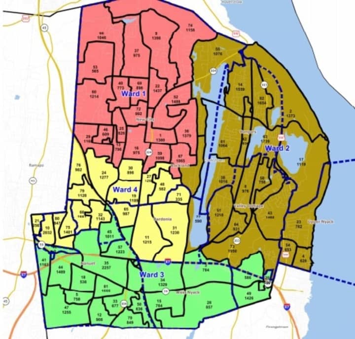 The new ward system divvies up Clarkstown into four sections. Folks running for town office, which the exception of the supervisor, have to run in the zone where they live.