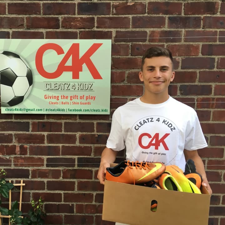 Brendan Vann is collecting soccer equipment for Paterson Youth