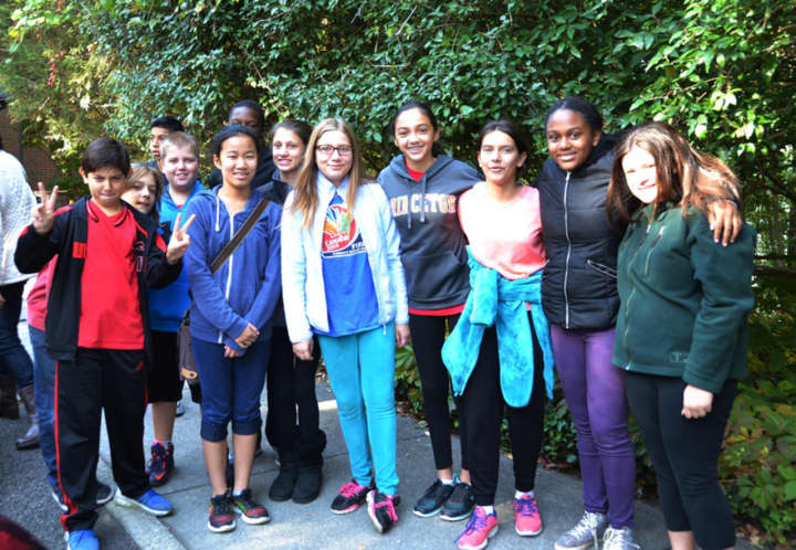 Students from Valhalla Middle School enjoying their visit to Philipsburg Manor in Sleepy Hollow.