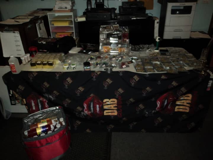Thousands of grams of marijuana and paraphernalia seized by state police.