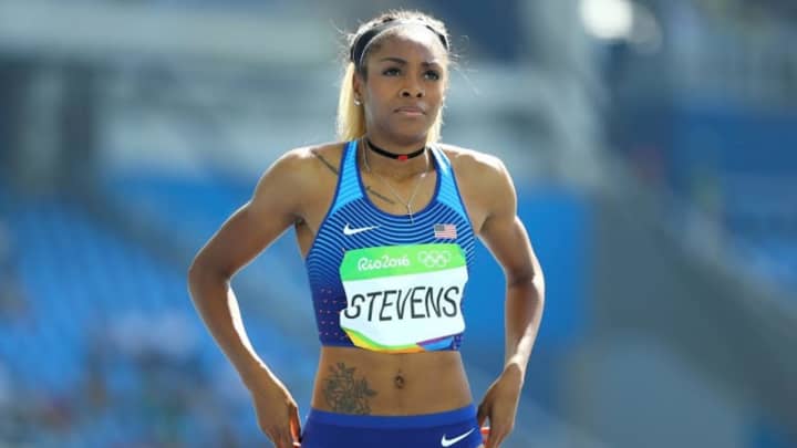 Mount Vernon native and former New Rochelle High School athlete Deajah Stevens at the Rio Olympics.