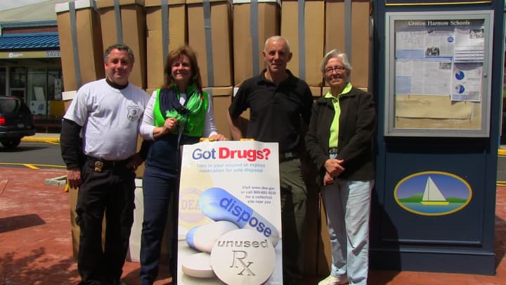 Croton-on-Hudson received a record number of drugs during their semi-annual drug take back event.