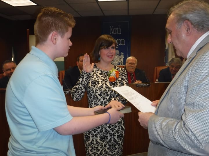 Katie Moore was recently sworn in by Mayor Joe Bianchi as the new borough clerk.