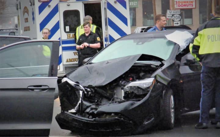The sedan driver&#x27;s injuries didn&#x27;t appear life-threatening.