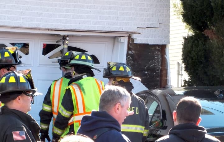 The house got the worst of it in the Sunday afternoon crash in Saddle Brook.