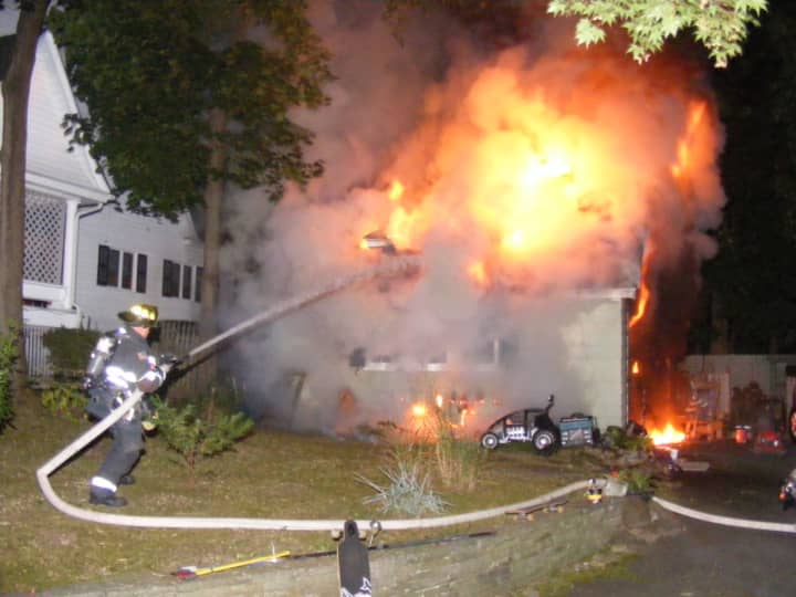 Ridgewood firefighters confined the blaze to the garage.