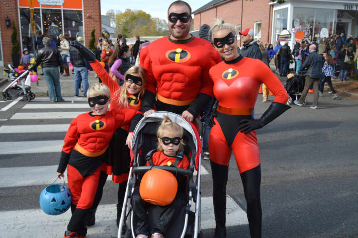 It&#x27;s incredible as the whole family get in on the act with the trick-or-treating on Main Street in Ridgefield.