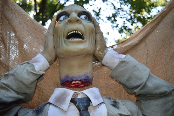 One of the many animatrons in the Stewart&#x27;s haunted maze in Ridgewood.