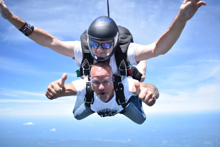 The Dutchess County-based RAP Session group embraced its first &quot;Jump for Recovery&quot; on Sunday from a Skydive ranch across the Hudson River from Poughkeepsie. All 10 jumpers said they had no regrets after completing a memorable jump -- sober.