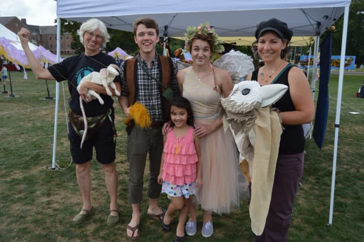 The Sova Dance and Puppet Theater attend the Newtown Arts Festival.