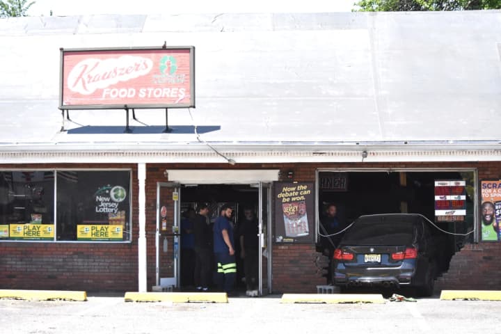 The BMW made it all the way into the Krauszer&#x27;s on Locust Avenue in Wallington on Wednesday, May 17.