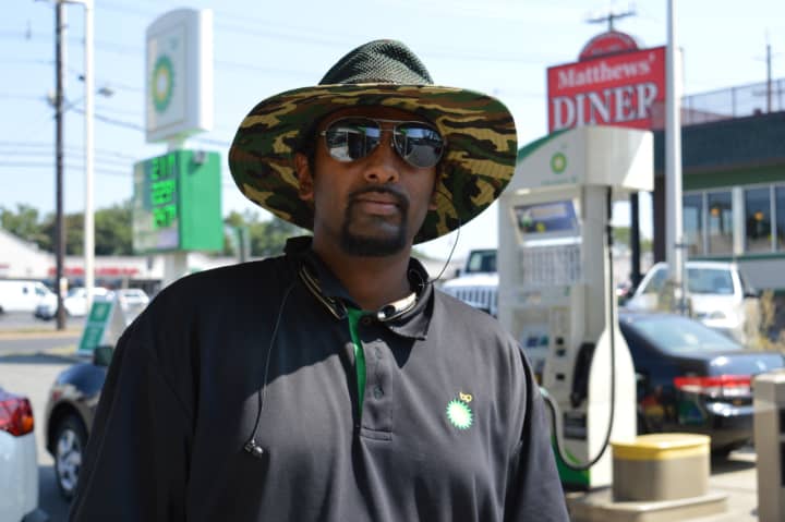Mohammad Baksh is a gas attendant at the BP station in Bergenfield.