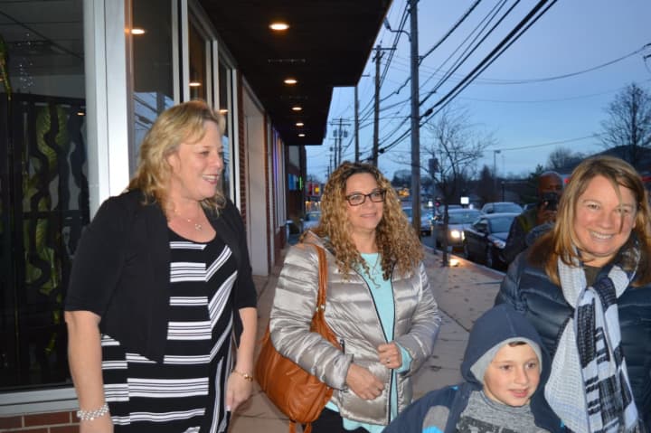 Renee Mizrahi, left, welcomed family and friends to the grand opening of her new Stratford shop, Renee&#x27;s Resale Clothing Outlet.