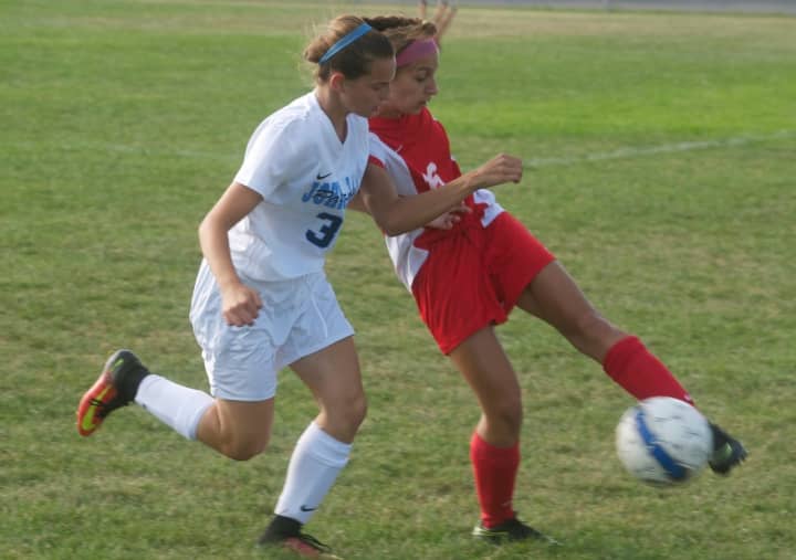 The defending sectional champion John Jay High girls soccer team rolled out the welcome mat Tuesday for North Rockland in a replay of last year&#x27;s Class AA championship game.