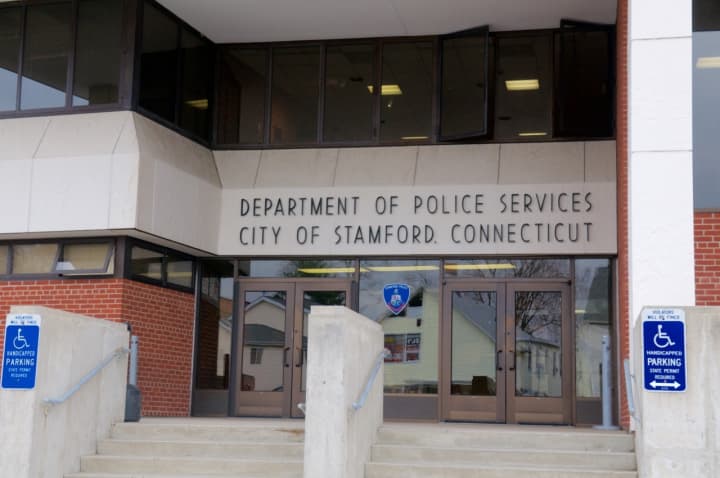 tamford Police charged a local man with brandishing a facsimile firearm, according to the Stamford Advocate.