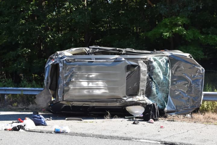 The vehicle following the crash.