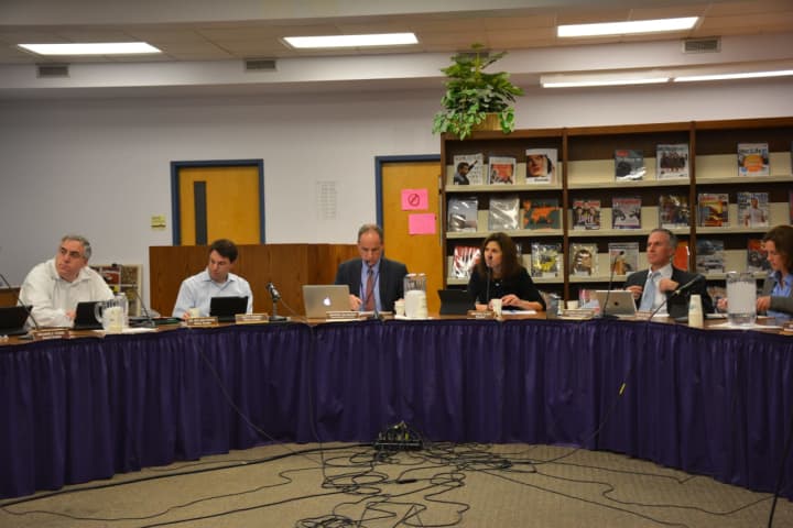 The Katonah-Lewisboro school board, pictured at its Nov. 17, 2016 meeting.