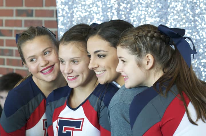 Eastchester girls pose for a selfie Saturday at Eastchester HS.