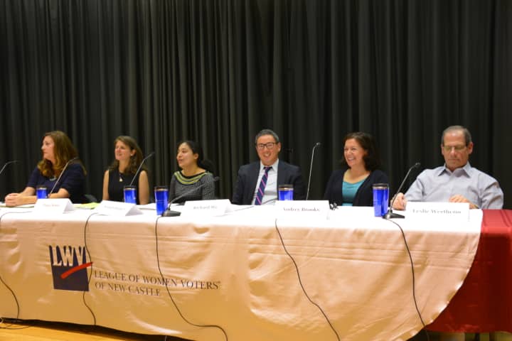 Chappaqua Library Board candidates at a recent forum.